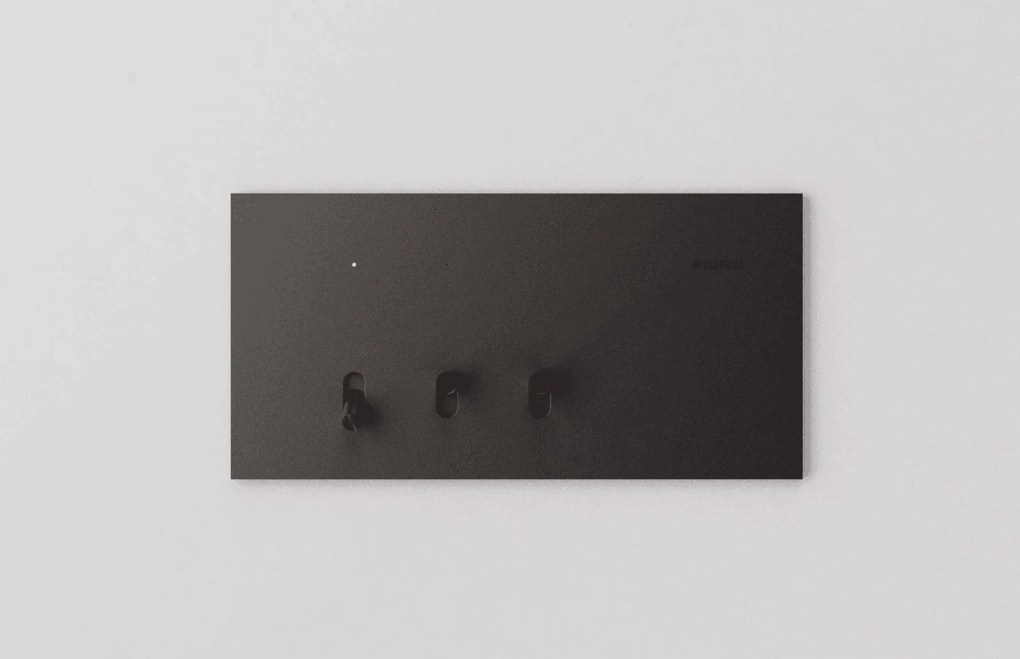 Schneider Electric: Clipsal Solis switch plate in a dark finish